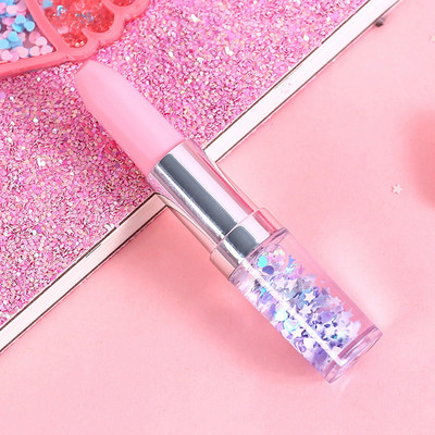 1 vnt. „Creative Pen“ lūpų dažų formos blizgantis gelis rašiklis „Quicksand“ 0,5 mm parašo rašiklio raštinės reikmenys mokykliniai biuro reikmenys