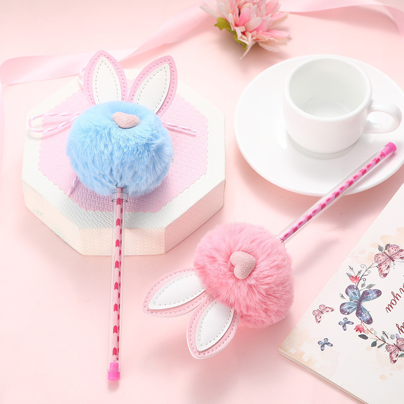 1X Candy Plush Rabbit Gel Pen Rollerball školski uredski pribor