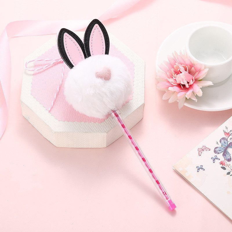 1X Candy Plush Rabbit Gel Pen Rollerball školski uredski pribor