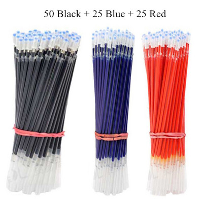 3 gelio rašikliai + 50 papildymų rinkinys 0,38 mm juodos mėlynos raudonos spalvos rašalo rašikliai ploni antgaliai žurnalų rašymas mokyklinių reikmenų raštinės reikmenų didmeninė prekyba