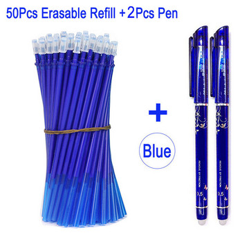 DELVTCH 0,5 мм изтриваем костюм гел химикалка със синьо/черно мастило Magic изтриваем пълнител за писалка и комплект химикалки за ученически офис инструменти за писане