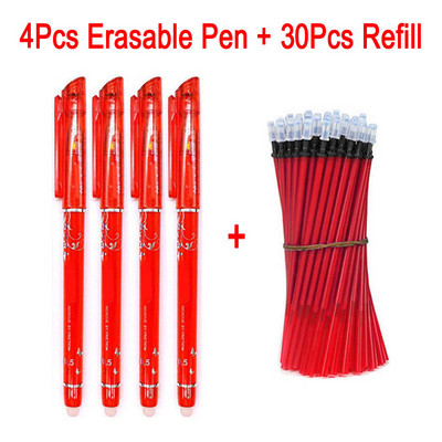 DELVTCH 0,5 χιλιοστά διαγραφόμενη φόρμα gel στυλό μπλε/μαύρο μελάνι Magic Erasable στυλό ανταλλακτικό και σετ στυλό για εργαλεία γραφής γραφείου σχολείου