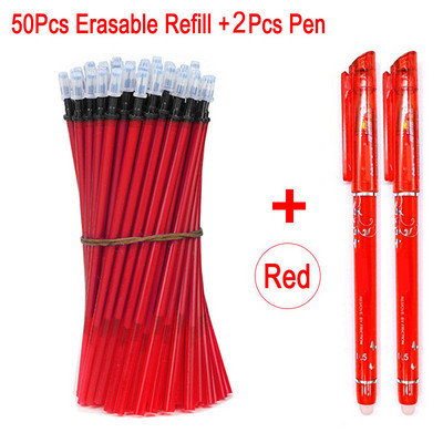 DELVTCH 0,5 χιλιοστά διαγραφόμενη φόρμα gel στυλό μπλε/μαύρο μελάνι Magic Erasable στυλό ανταλλακτικό και σετ στυλό για εργαλεία γραφής γραφείου σχολείου