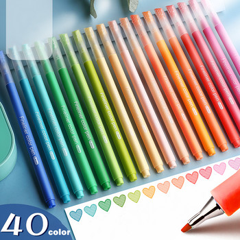 10 бр. Комплект многоцветни гел химикалки Micron Tip Sweet Salt Morandi Retro Colors Quick Dry Ink Marker Liner Highlighter Drawing A6247