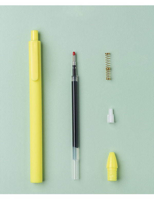 5 vnt Pure Macaron Design gelio rašiklių rinkinys juodos spalvos rašalas 0,5 mm rutulinis patvarus sklandžiai rašomas biuro reikmenys mokykloms A6273