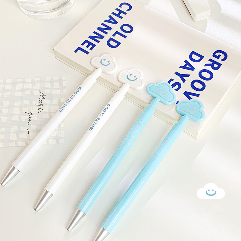 2 kom Blue White Cloud gel olovke Set 0,5 mm kemijske olovke crne boje za pisanje Ured za učenike A7234