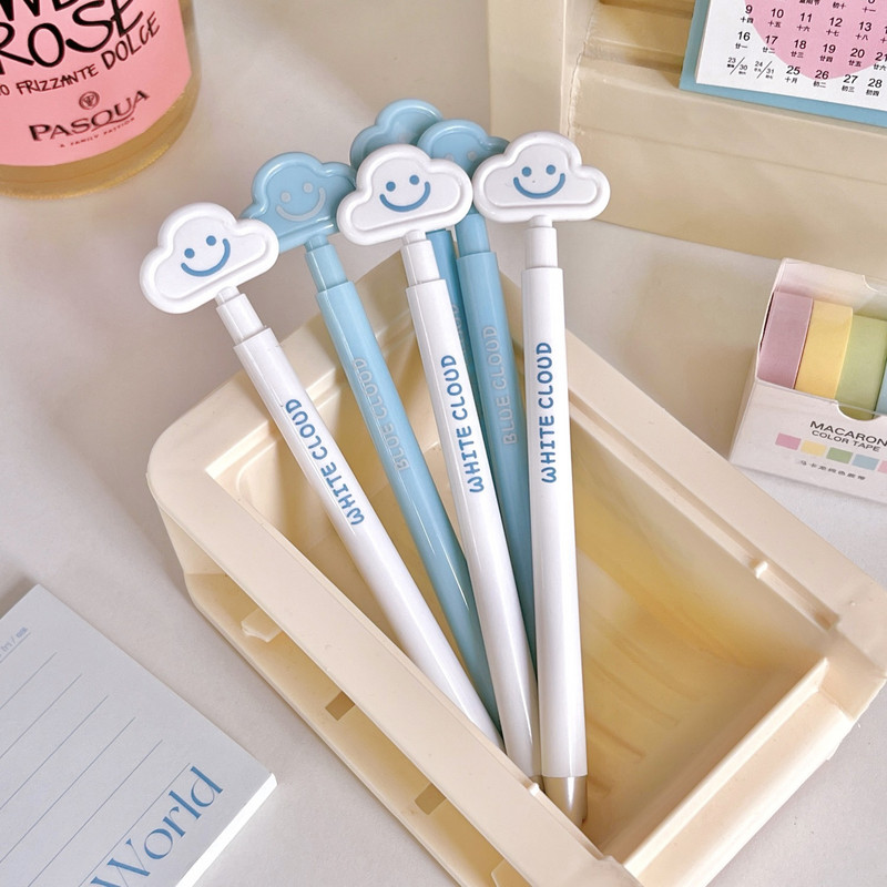 2 kom Blue White Cloud gel olovke Set 0,5 mm kemijske olovke crne boje za pisanje Ured za učenike A7234