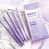 5 vnt gradiento spalvos gelio rašiklių rinkinys 0,5 mm rutulinis greitai džiūstantis juodas rašalas, skirtas rašyti mokyklinėms biuro reikmenims A7460