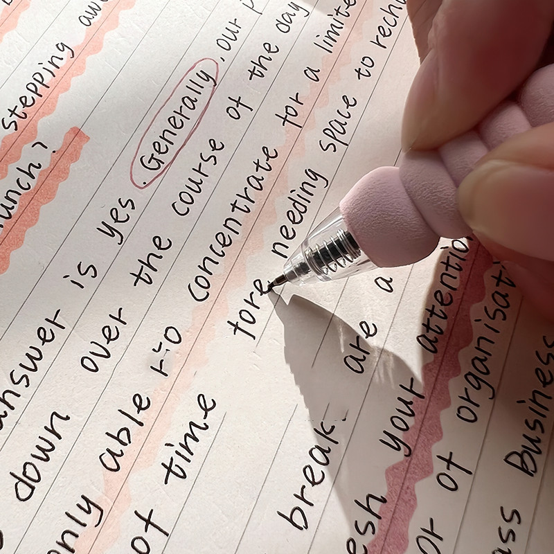 4 τμχ Marguerite Workshop Gel Pens Set Flower Print Soft Holding 0,5mm Ballpoint Black Ink A7384