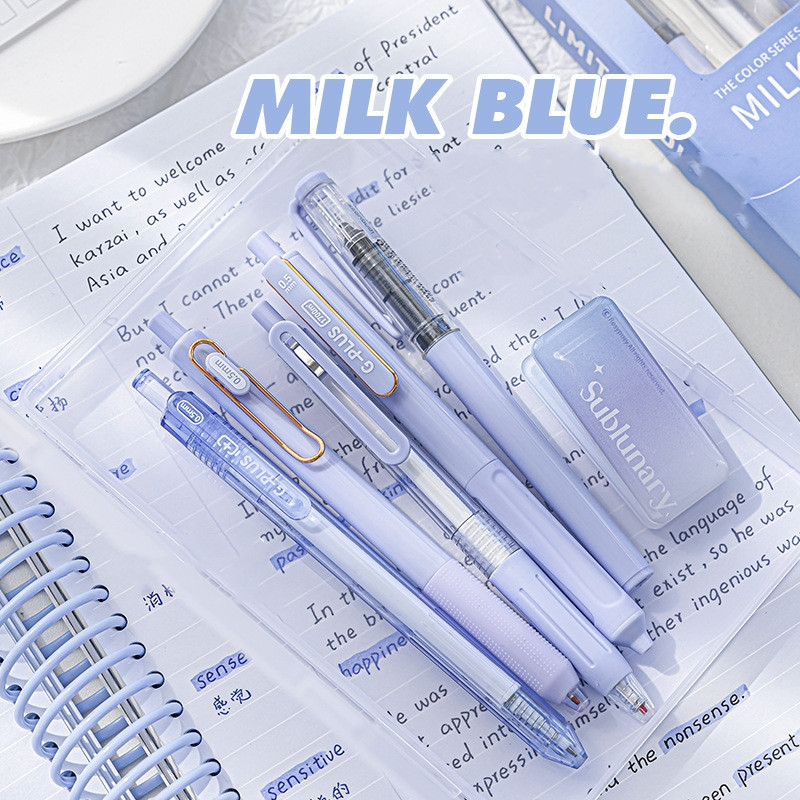 5 vnt G-plus Nice gelio rašiklių rinkinys 0,5 mm rutulinis juodos spalvos rašalas Patvarus rašymas mokykliniai biuro reikmenys A7459