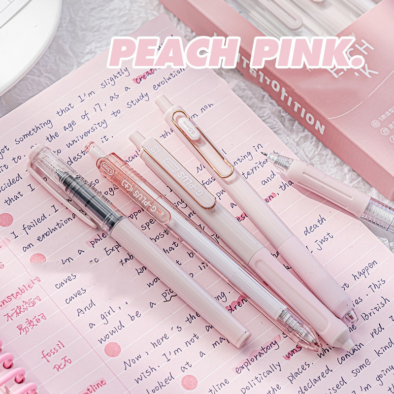 5 vnt G-plus Nice gelio rašiklių rinkinys 0,5 mm rutulinis juodos spalvos rašalas Patvarus rašymas mokykliniai biuro reikmenys A7459