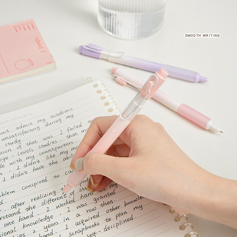 4 τεμ. Romantic Aurora Gel Pens Set Smooth 0,5mm Ballpoint Μαύρο έγχρωμο μελάνι γρήγορου στεγνώματος για τη γραφή School Office A7259