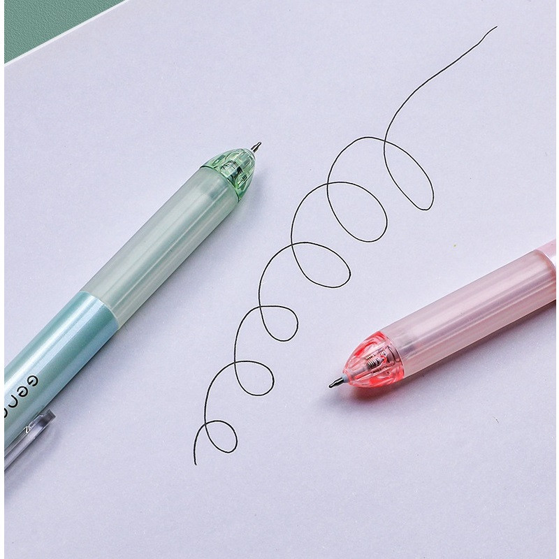 6db zöld hab zselés toll szett átlátszó kivitel, puha markolat 0,5 mm-es golyóstoll fekete színű tinta irodai iskolához A7109