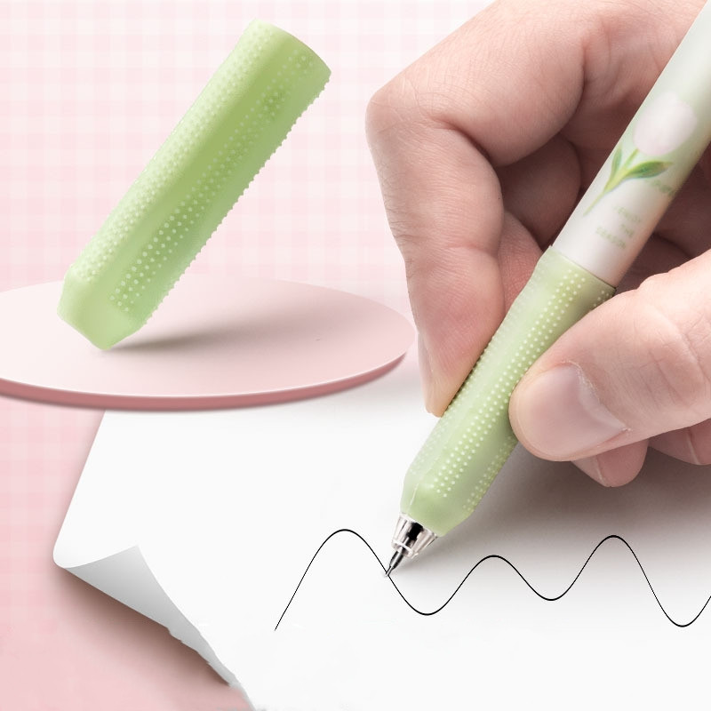 6db tulipán virág lány zselés toll készlet virágos 0,5 mm-es golyóstoll fekete színes tinta íráshoz A7437