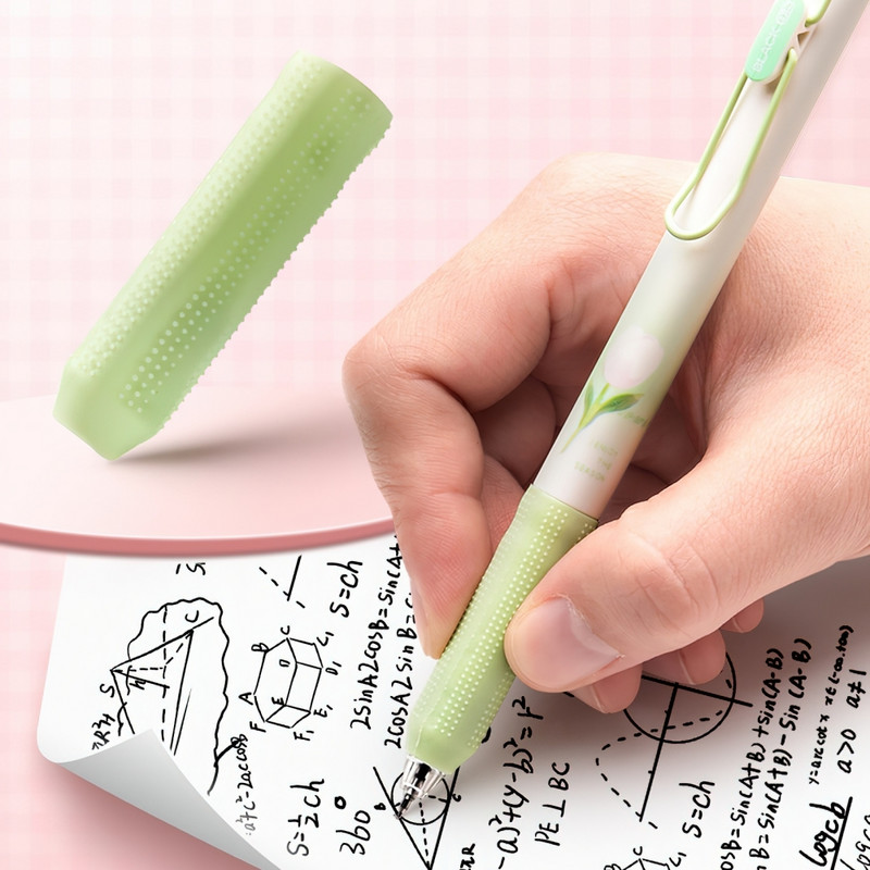 6db tulipán virág lány zselés toll készlet virágos 0,5 mm-es golyóstoll fekete színes tinta íráshoz A7437