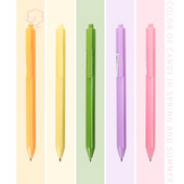 3 tk geelpliiatsi komplekt Candy Color In Spring and Summer Limited 0,38 mm pastapliiatsiga musta värvi tindipliiatsid kirjutamisbüroo koolile A6394