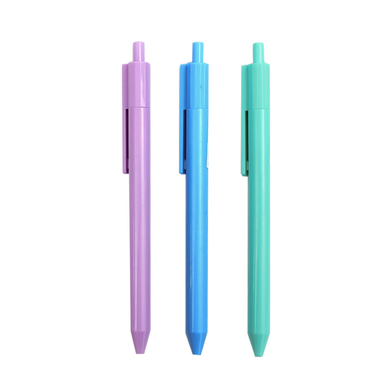 3 tk geelpliiatsi komplekt Candy Color In Spring and Summer Limited 0,38 mm pastapliiatsiga musta värvi tindipliiatsid kirjutamisbüroo koolile A6394