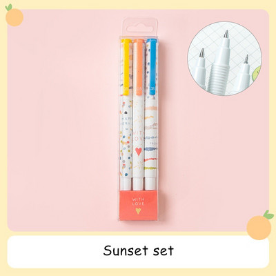 3 komada Fresh Breeze gel olovke Sretno pisanje Izdržljive kemijske olovke s crnom tintom Uredski školski pribor A6266