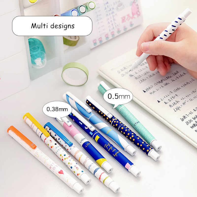 3 komada Fresh Breeze gel olovke Sretno pisanje Izdržljive kemijske olovke s crnom tintom Uredski školski pribor A6266