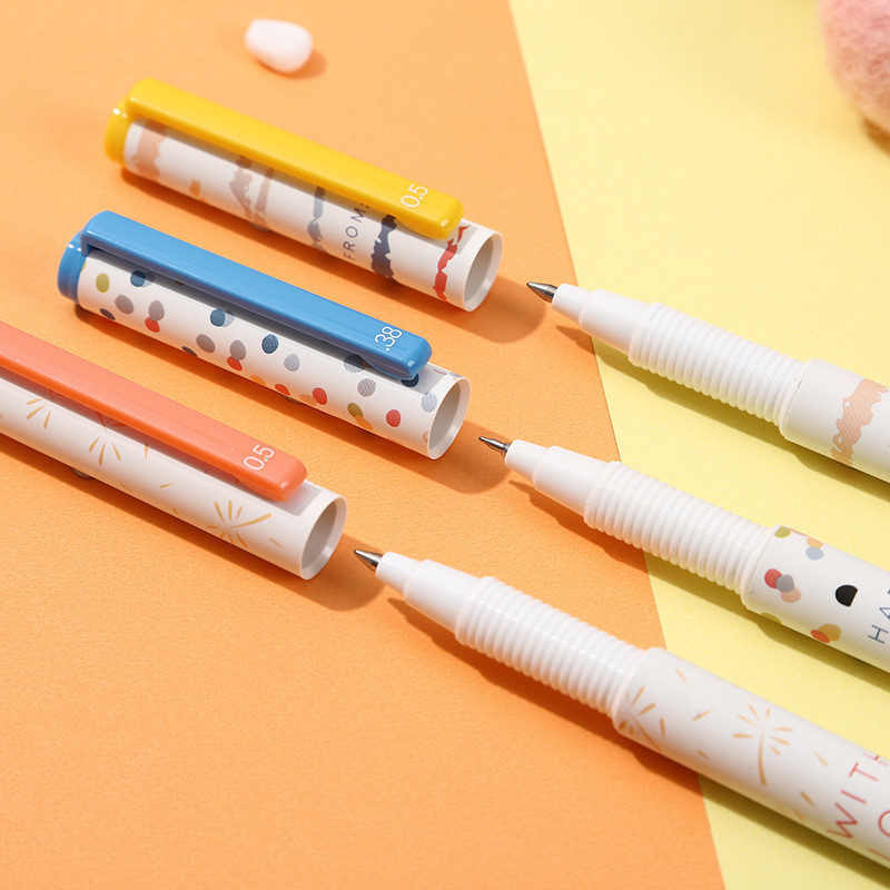 3 komada Fresh Breeze gel olovke Sretno pisanje Izdržljive kemijske olovke s crnom tintom Uredski školski pribor A6266