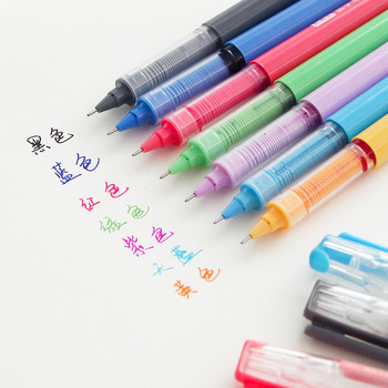 7 τμχ Έγχρωμο στυλό τζελ στυλό 0,5 χιλιοστών Visual Free Ink Roller Ball Pens for Writing Signature School Business Supplies 6663
