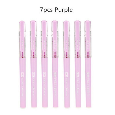 7 vnt Spalvoti gelio rašikliai Tušinukai 0,5 mm Vizualiniai be rašalo ritininiai rutuliniai rašikliai parašui rašyti Mokyklos biuro reikmenys 6663