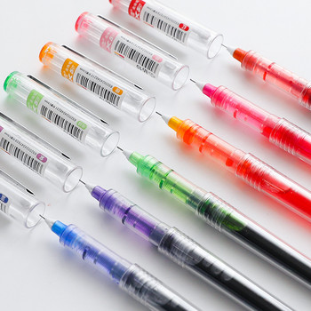 1 бр. Diamond Transparent Ink Pen Free Liquid Color 0.5 mm Ballpoint Fine Pens for Writing Signature Draw School A6002
