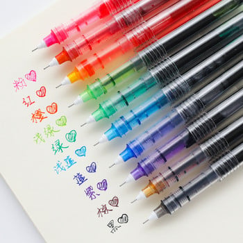 1 бр. Diamond Transparent Ink Pen Free Liquid Color 0.5 mm Ballpoint Fine Pens for Writing Signature Draw School A6002