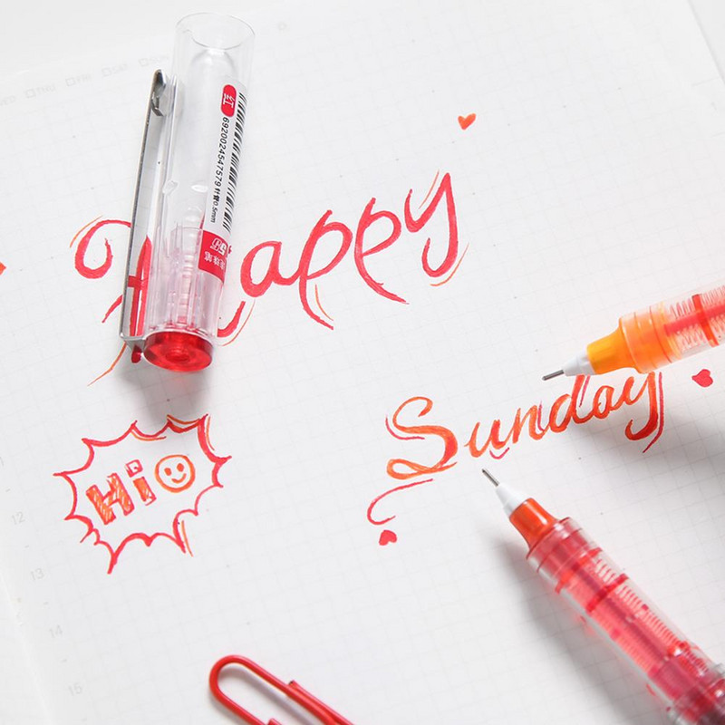 1 vnt Deimantinis permatomas rašalinis rašiklis be skystos spalvos 0,5 mm tušinukai, skirti rašyti parašų piešimui mokykliniai reikmenys A6002