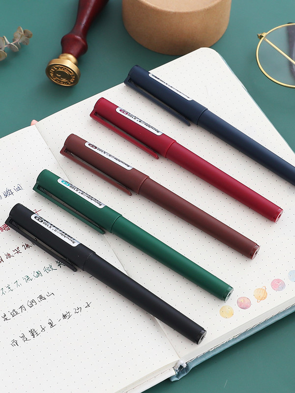 Retro spalvos gelio rašiklio rinkinys 0,5 mm rutuliniai greitai džiūstantys rutuliniai rašikliai, skirti piešti žurnalą Biuro mokykla A6231