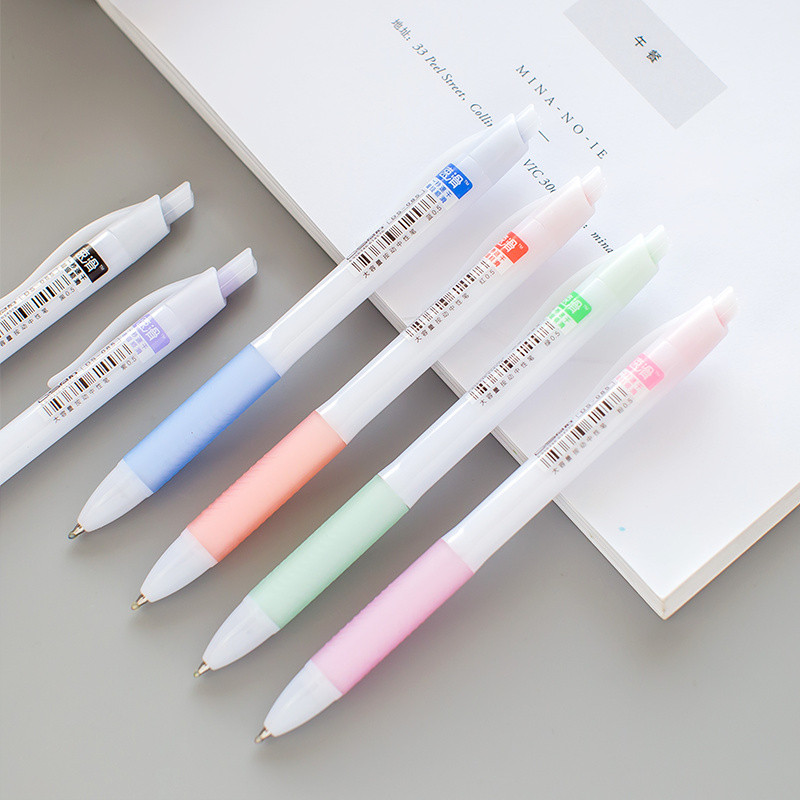 6 vnt. greitai džiūstantis gelio rašalo rašalo rinkinys, paspaudimo tipas, 0,5 mm tušinukai, rašomasis įdėklas, žymeklis raštinės reikmenys biuro mokykla A6456