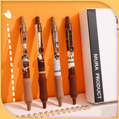 4 vnt šokoladinių gelio rašiklių rinkinys, minkštas laikantis 0,5 mm rutulinio juodo rašalo rašalo biuro mokykla A7389