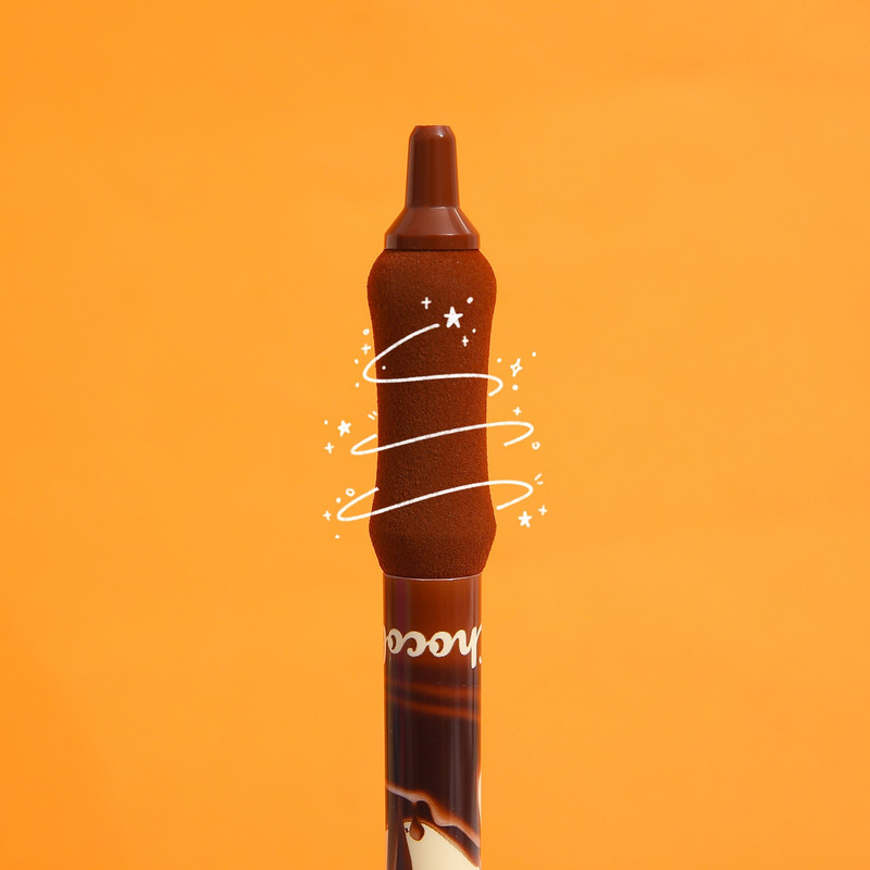 4 vnt šokoladinių gelio rašiklių rinkinys, minkštas laikantis 0,5 mm rutulinio juodo rašalo rašalo biuro mokykla A7389