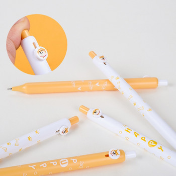 4 τμχ Puppy Dog Gel Pens Set Coco Button Click Type 0,42mm Ballpoint Quick Dry Black Color School School A7278