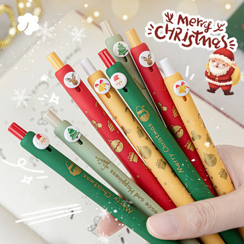 4 τμχ Merry Christmas Gel στυλό Σετ Coco Bell Celebration Party Gift 0,5mm Ballpoint Black Color Ink Office School A7305