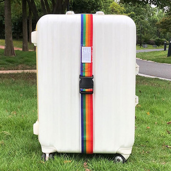1 бр. 2 м регулируема каишка за багаж с напречен колан, опаковка, куфар за пътуване, найлонова ключалка, катарама, колани за багаж, аксесоари за къмпинг чанта