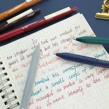 6 τμχ National Color Gel Pens Ink Set Quick Dry Retro Colors 0,5mm Roller Ball Pen Writing Liner School Journal A6603