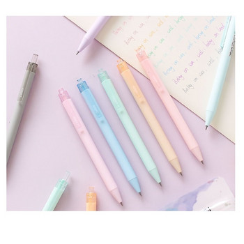 8бр. Комплект цветни химикалки Macaron Меки цветове 0,5 мм Химикалка с валяк Химикалка Маркер за писане Офис Училищни пособия Подарък A6567