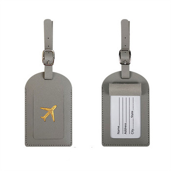 Φορητό PU δερμάτινη ετικέτα αποσκευών βαλίτσα Αναγνωριστικό ετικέτας τσάντα επιβίβασης αποσκευή Όνομα ετικέτας Αναγνωριστικό διεύθυνσης Κάτοχος αξεσουάρ ταξιδιού