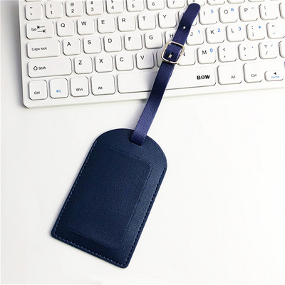 1vnt Nešiojama PU odinė bagažo etiketė Lagamino identifikatorius Etiketė Bagažo įlaipinimo krepšio etiketė Pavadinimas ID Adreso laikiklis Kelionių priedai