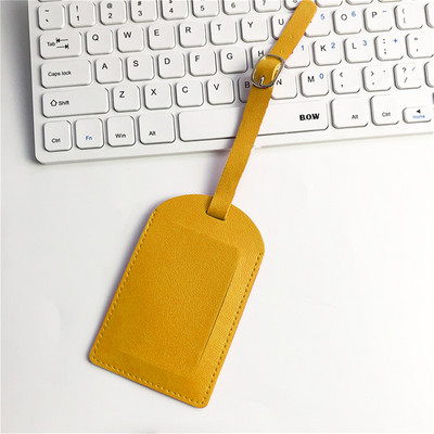 1vnt Nešiojama PU odinė bagažo etiketė Lagamino identifikatorius Etiketė Bagažo įlaipinimo krepšio etiketė Pavadinimas ID Adreso laikiklis Kelionių priedai