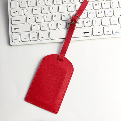 1vnt Nešiojama PU odinė bagažo etiketė Lagamino identifikatorius Etiketė Bagažo įlaipinimo krepšio etiketė Pavadinimas ID Adreso laikiklis Kelionių priedai