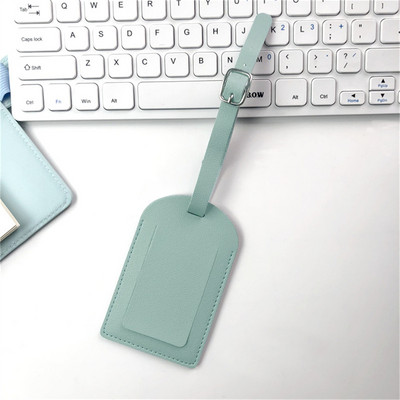 1vnt Nešiojama PU odinė bagažo etiketė Lagamino identifikatorius Etiketė Bagažo įlaipinimo krepšio etiketė Pavadinimas ID Adreso laikiklis Kelionių priedai