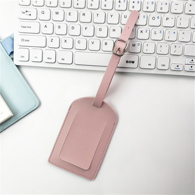 1vnt Nešiojama PU odinė bagažo etiketė Lagamino identifikatorius Etiketė Bagažo įlaipinimo krepšio etiketė Pavadinimas ID Adreso laikiklis Kelionių priedai