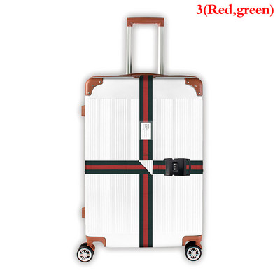 4,2 m nailonist 3-kohaline paroolilukuga pagasirihm ristvöö pakend Reguleeritav reisikohver, pandlaga rihm pagasirihmad