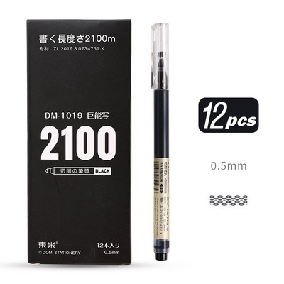 12 vnt. Jumbo gelio rašalo rašiklių rinkinys, labai skaidrus 0,5 mm rutulinis sklandus, skaidrus rašymas, skirtas biuro parašo mokykliniam egzaminui A7012