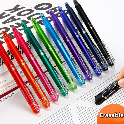 1 gab Pilot Frixion Ball Gel tintes pildspalva Knock ievelkama dzēšama krāsa īpaši smalka 0,5 mm lodīšu punkts 23EF biroja skola A7221