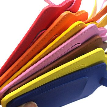 Висококачествени аксесоари за пътуване Candy Color Багаж Етикет PU куфар ID Адрес Притежател Етикет за качване на багаж Преносим етикет