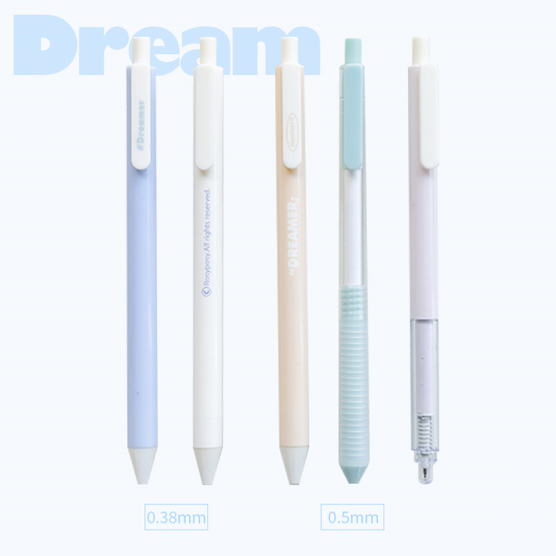 5 vnt Good Dream gelio rašiklių rinkinys Nature Cloud Fresh Style 0,38 mm 0,5 mm rutulinis juodas spalvotas rašalas, skirtas rašyti biuro mokyklai A6877