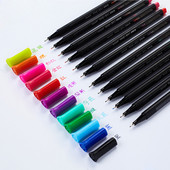 12vnt Monami 0.25mm Ultra Fine Liner Color Skyst Rašalo rašiklių rinkinys Nepermanentinis trikampis meninis piešinys 4034 Fineliner School A6740